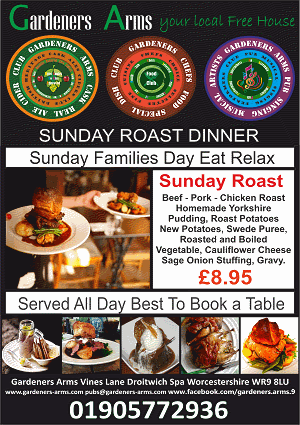 Gardeners Arms Droitwich Pubs Restaurants in Droitwich Worcester Midlands M5